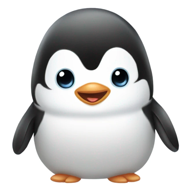 A city of cute baby penguins  sticker