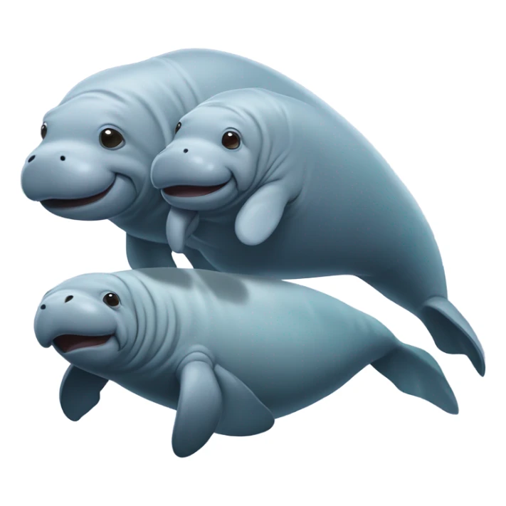 a family of mom, dad and son manatee sticker