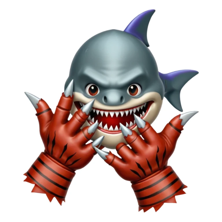 Freddy Krueger shark finger glove sticker