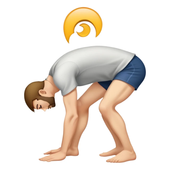 Guy ￼bent over sticker