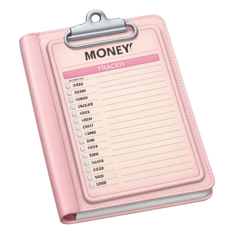 Light Pale Pink Expenses Money tracker Documents Excels sticker