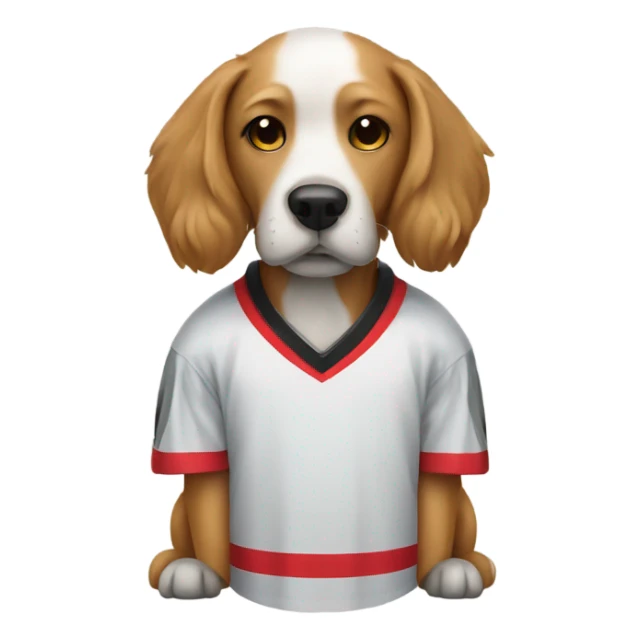 Dog wear hockey jersey sticker