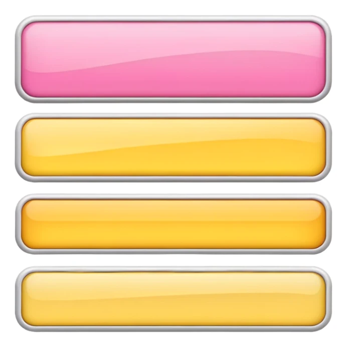 1/3rd Pink, 1/3rd white, 1/3rd yellow horizontal banner sticker