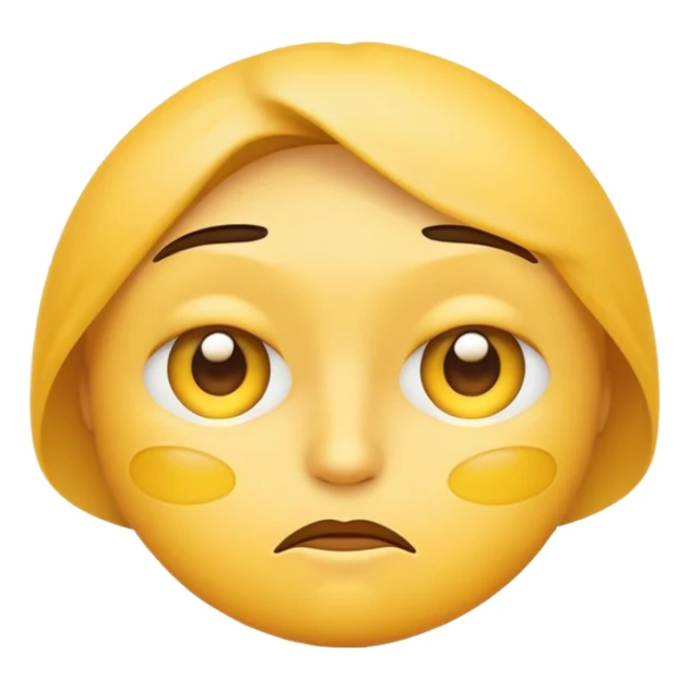yellow emoji face suspicious with eyes squinted flat lips  sticker