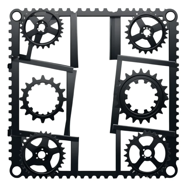 Simple vertical film strip with three frames and sprocket holes, black strip with transparent frames, clean iOS emoji design sticker