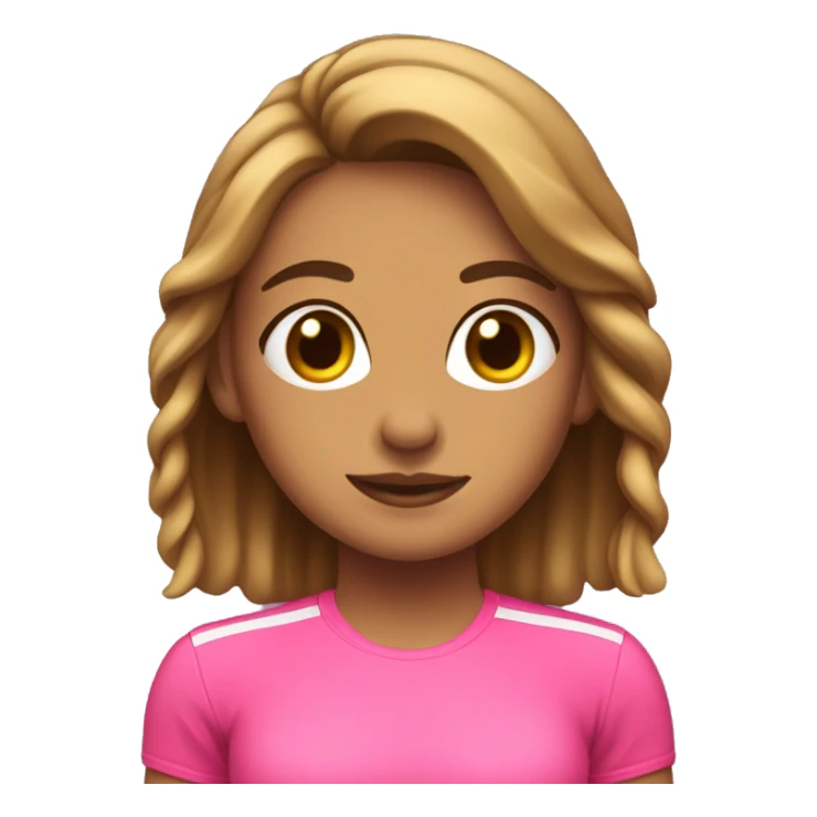 Chica gimnasta de pelo marrón con ropa rosada  sticker