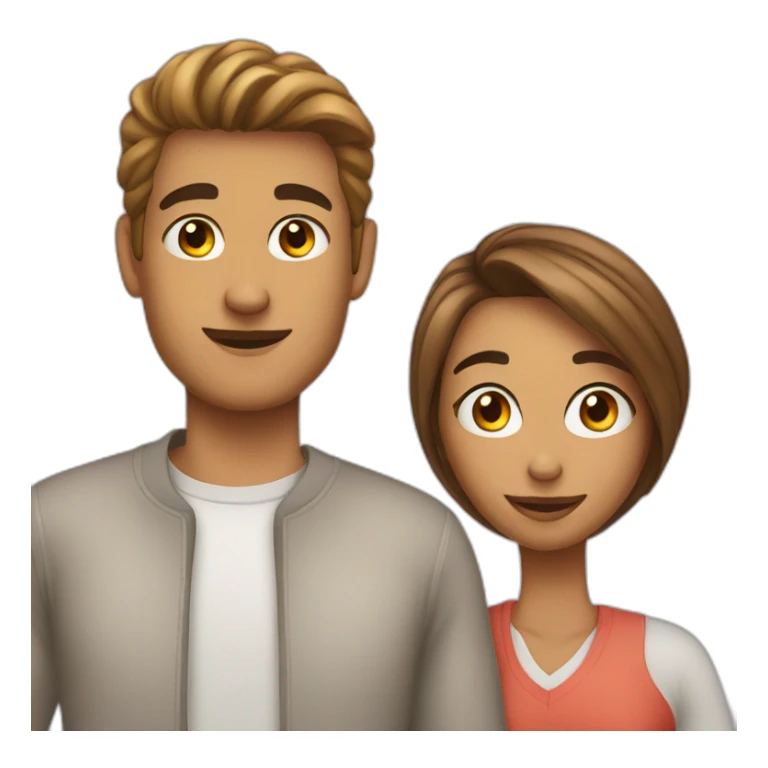 Girl with her boyfriend selfie sticker