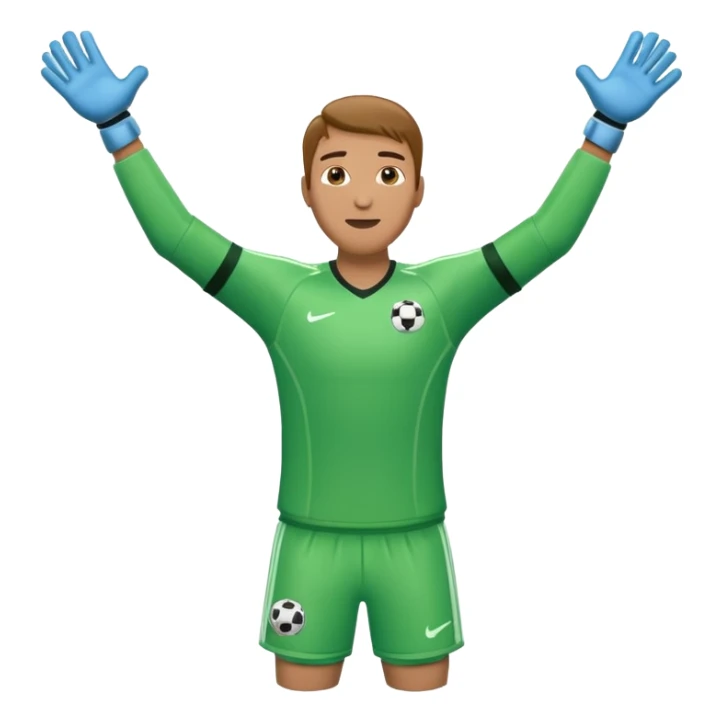 soccer goalkeeper full body arms out wide sticker