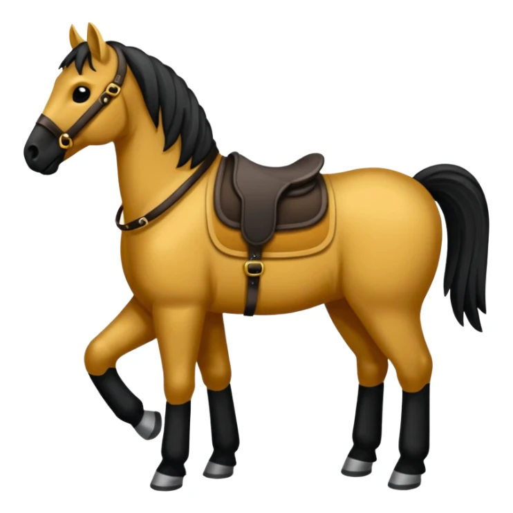 DunkelBraunes Pferd mit langer schwarzer Mähne sticker