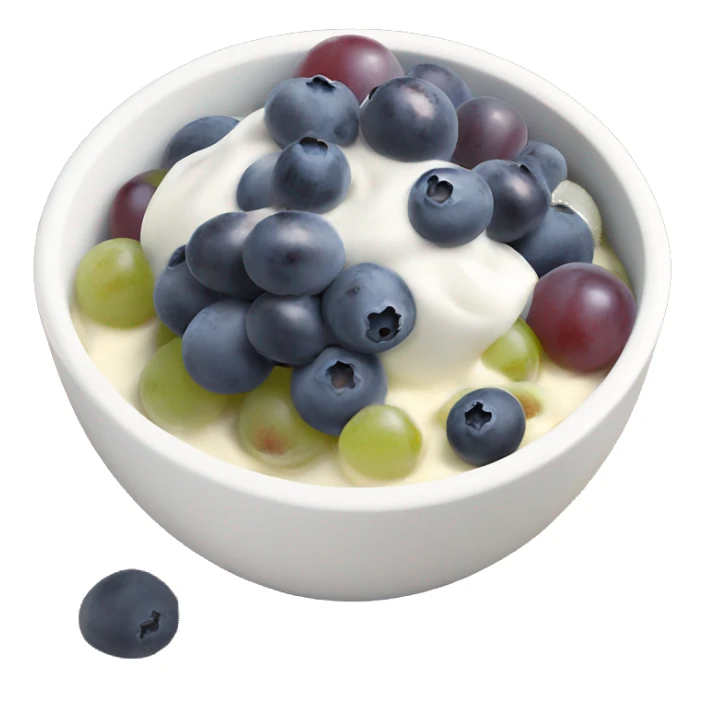 yoghurt bowl with grapes and blueberries sticker