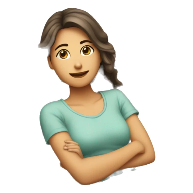 Menina muito cansada caindo na cama sticker