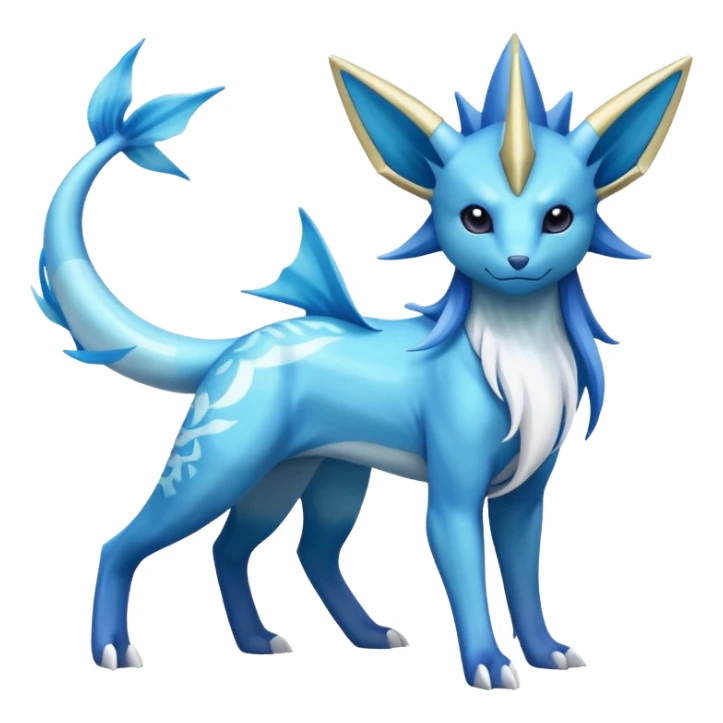 Manectric-Suicune-Amaura-Vaporeon-fusion-hybrid-creature  sticker