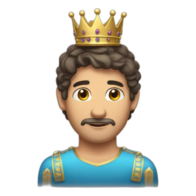 argentinian male with a crown on his head sticker