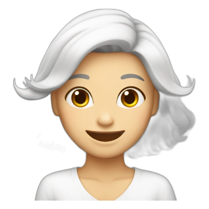 Gata blanca feliz sticker