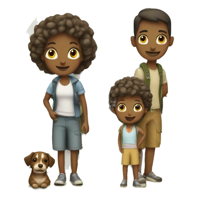 Family camping sticker