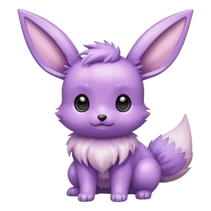 Kawaii Shiny Pastel Purple Eevee Full Body sticker