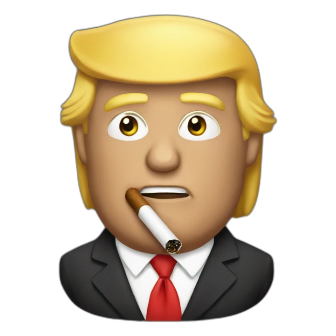 Donald Trump smoking cigar sticker