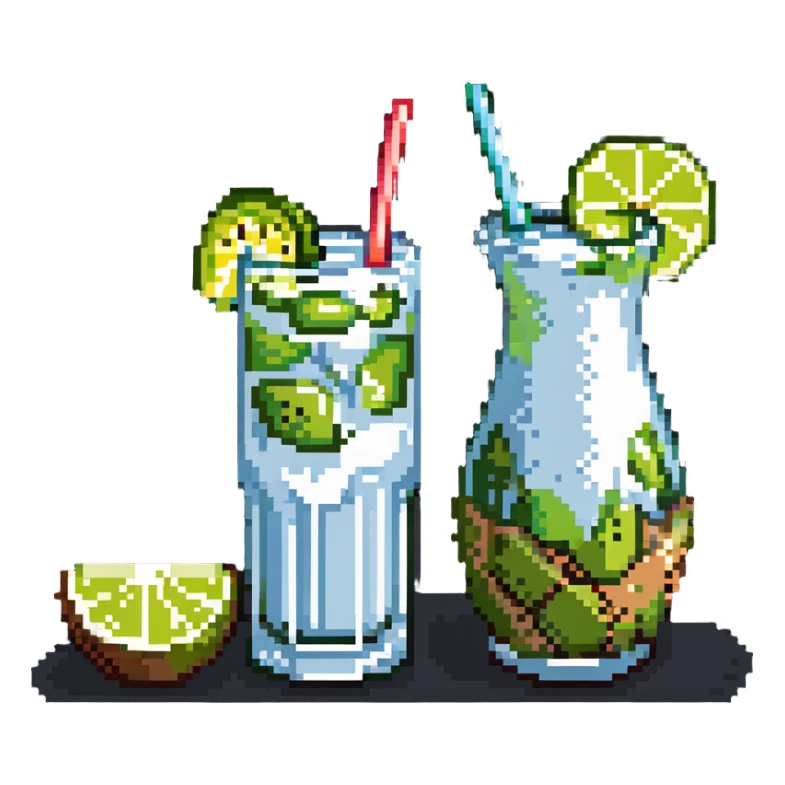 coconut water and caipirinha together sticker