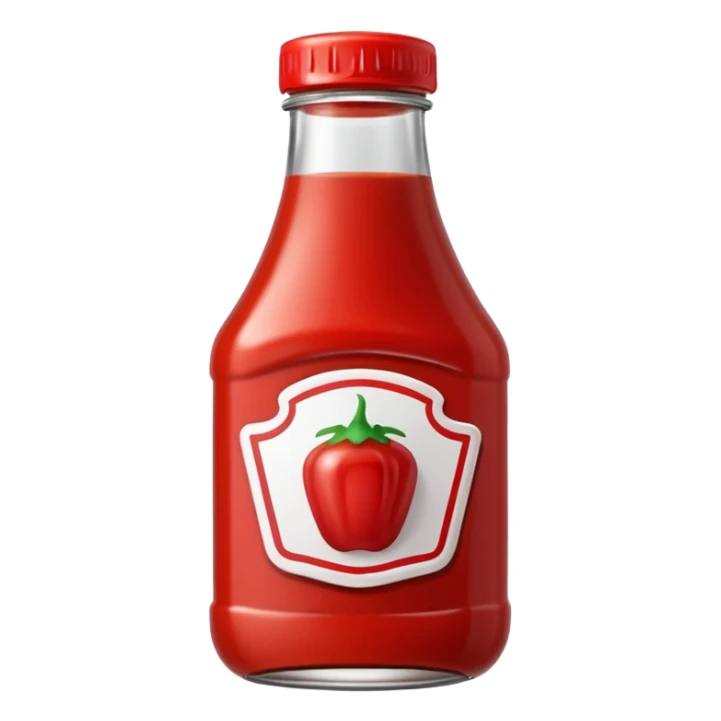 Glass Bottle of ketchup sticker