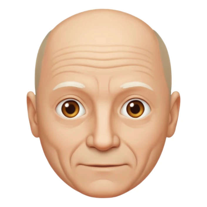 Homme 60 ans presque chauve sticker