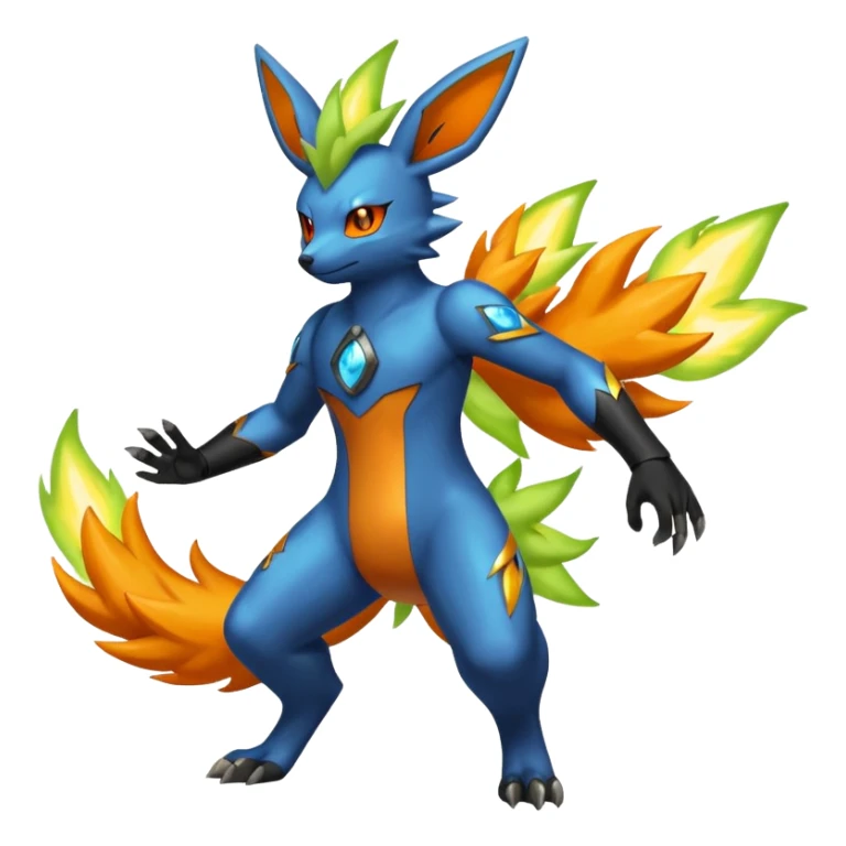 Zygarde-Flareon-Electrike-Manectric-Fakémon-fusion, full body sticker