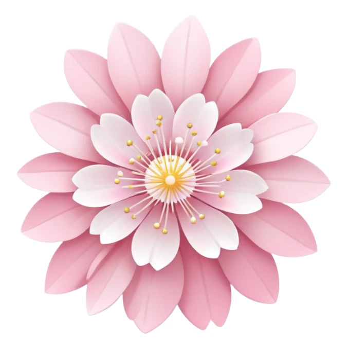 Cute Pastel pink and white Cherry Blossom Sakura Starburst Planet sticker