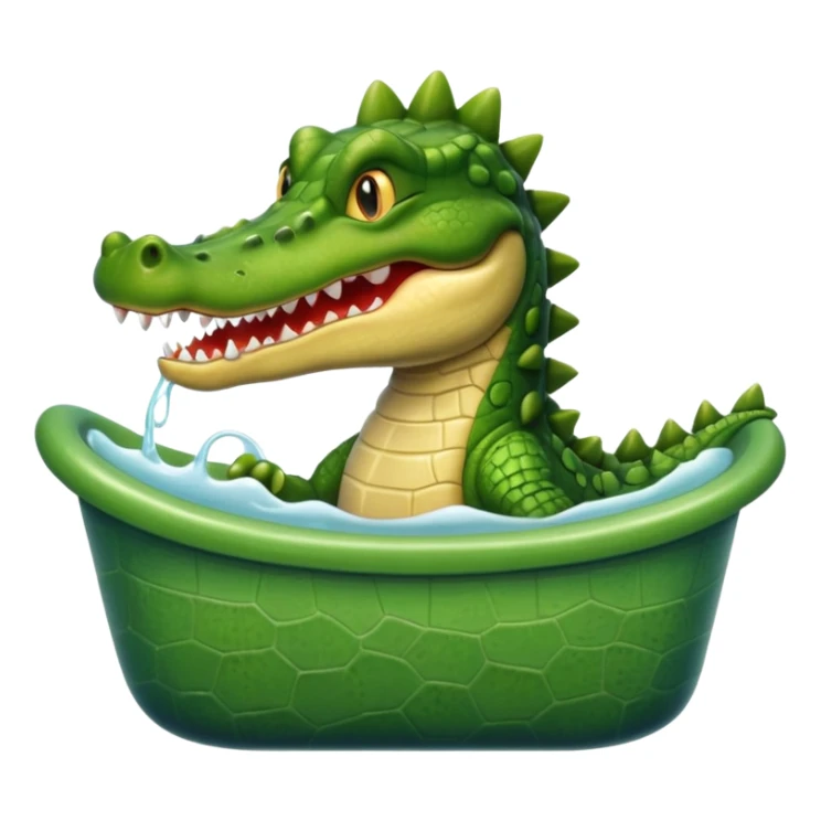 Crocodiles is showing in the bath tub sticker