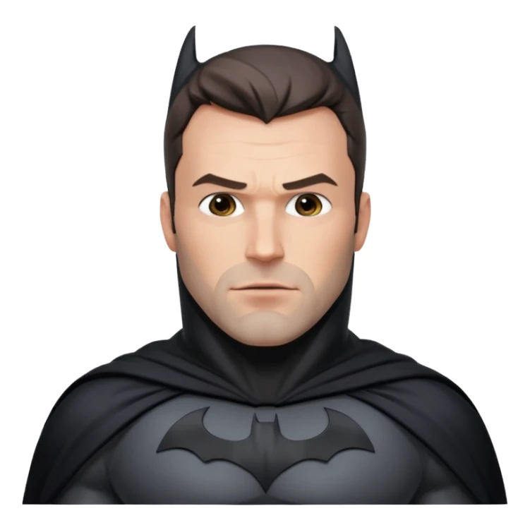 emoji of batman ben affleck sticker