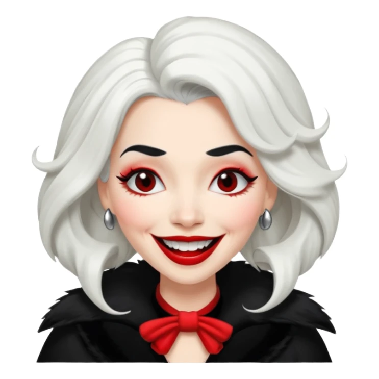 Cruella de vi laughing sticker