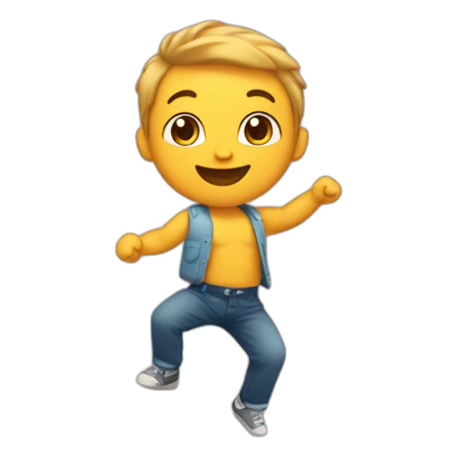 Un bebé bailando con los brazos en alto sticker