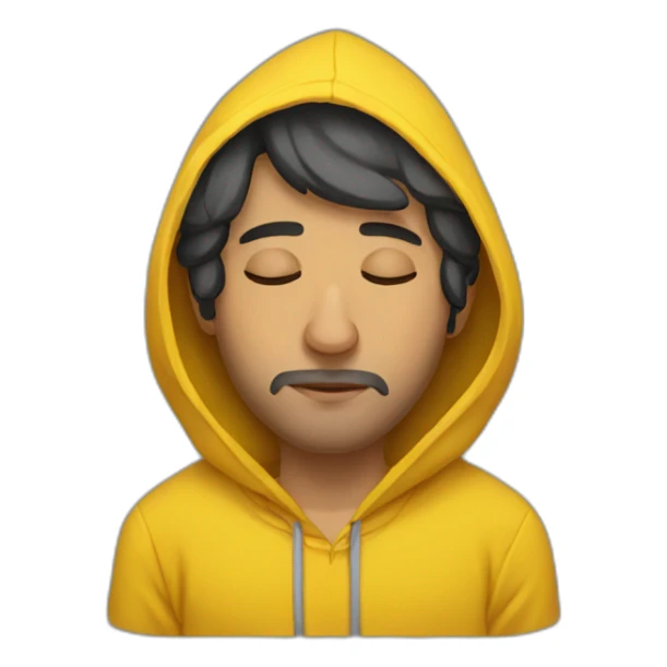 Armenian men  with yellow hoodie sleeping sticker