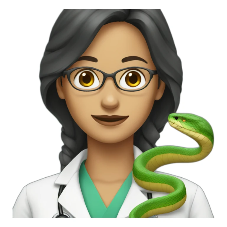 She doctor is in the form of a snake sticker