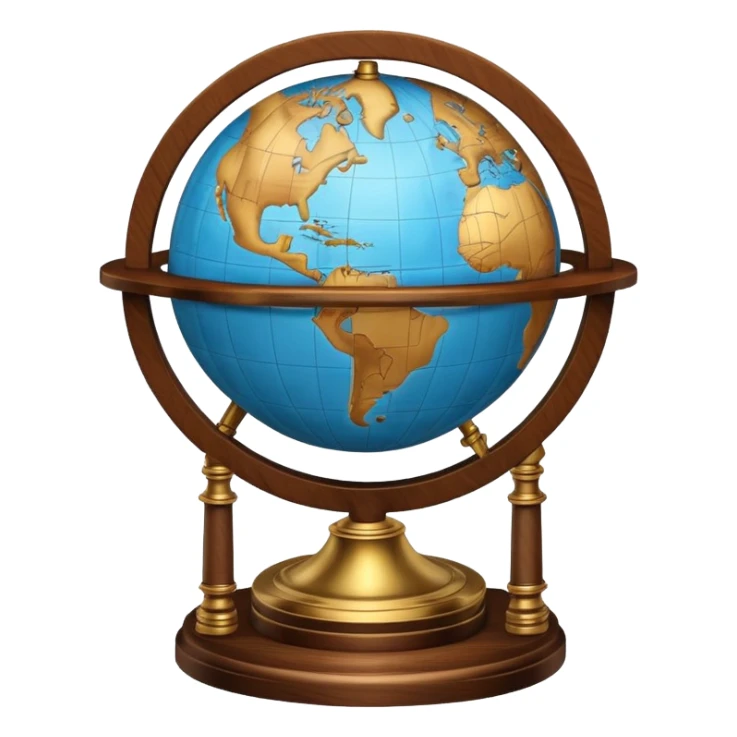 Globe on stand sticker