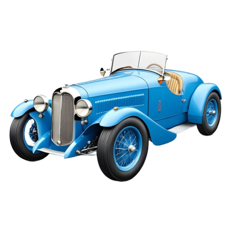 Hazy-blue Fenderless extended-wheelbase 1933 luxury racing Cord lowered powerful V-8 engined racing car featuring advanced rugged 4 wheel independent suspension, power steering, disc brakes, small leather covered steering wheel, side mounted cowl exhaust  sticker