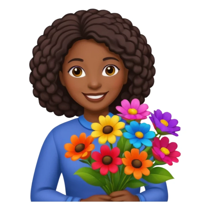 Flower Vendor balck woman sticker