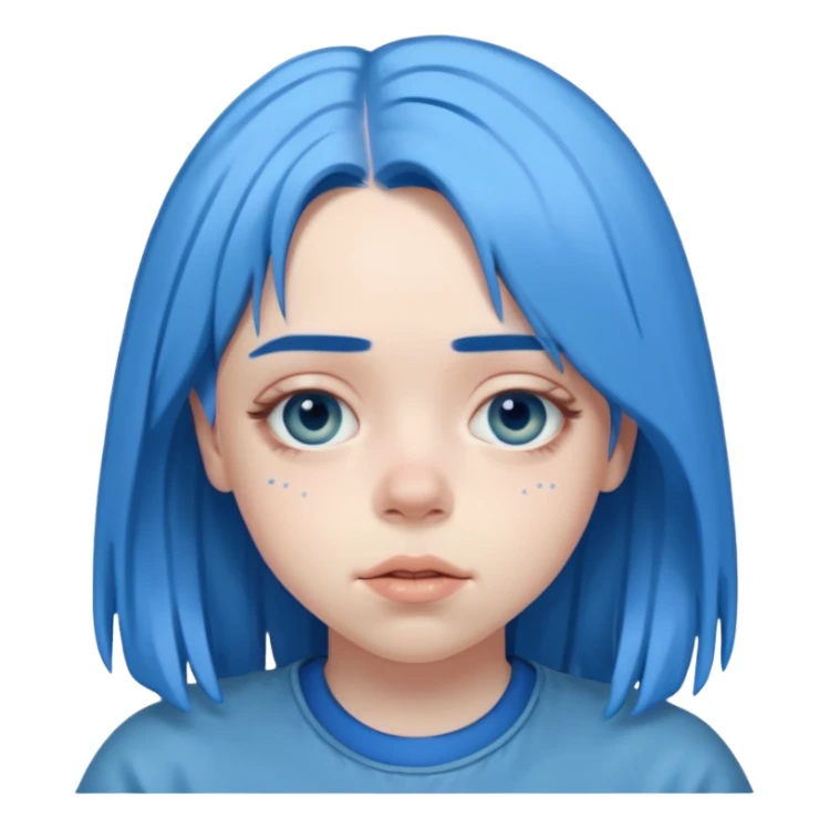 Je veux le bonhomme de Billie eilish en bleue sticker