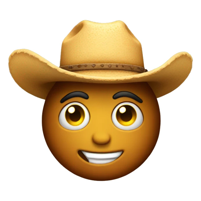 Sun wearing cowboy hat sticker