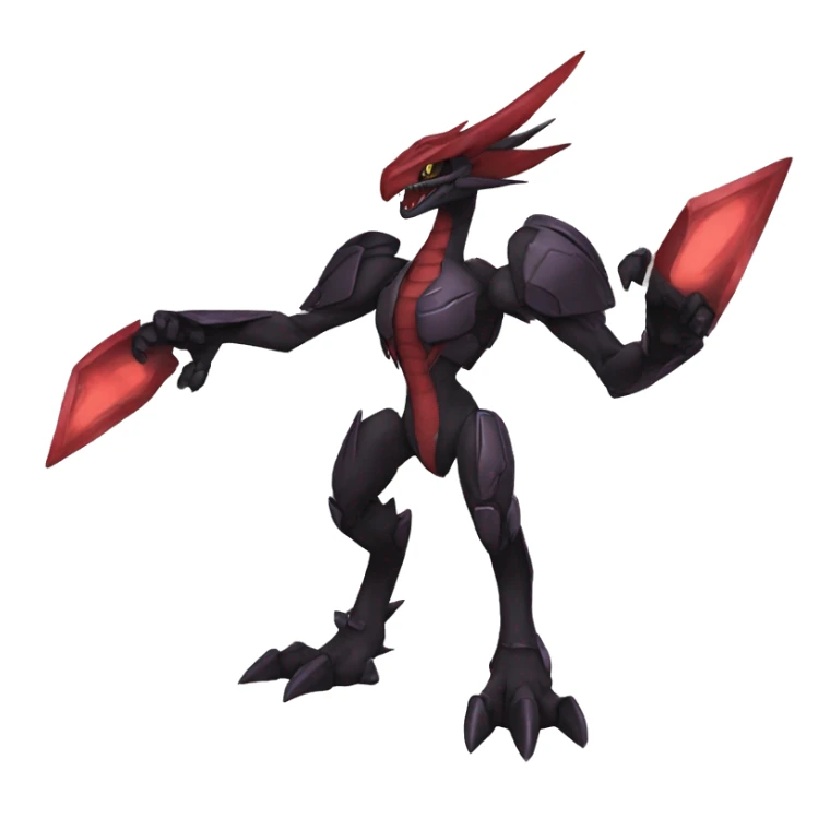  Cool Edgy Black Red Digimon-Fakemon-Raptor-Genesect-Dragon full body sticker