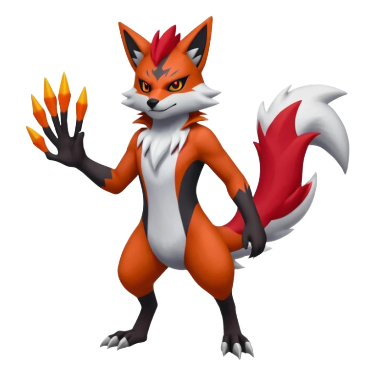 Zeraora-Zoroark-Zangoose-fusion, full body sticker