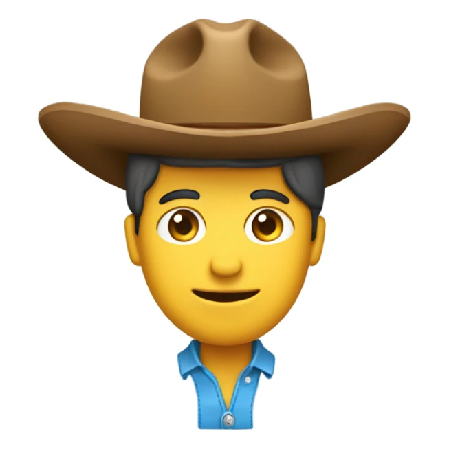 Sombrero vaquero de emoji  sticker