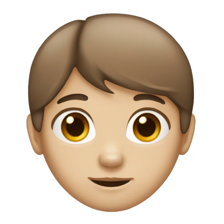 medium straight brown hair, white skin, cat face, brown eyes, creatve sticker