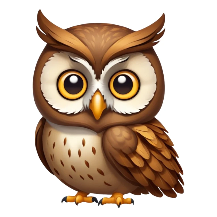 Búho comiendo pirueta sticker