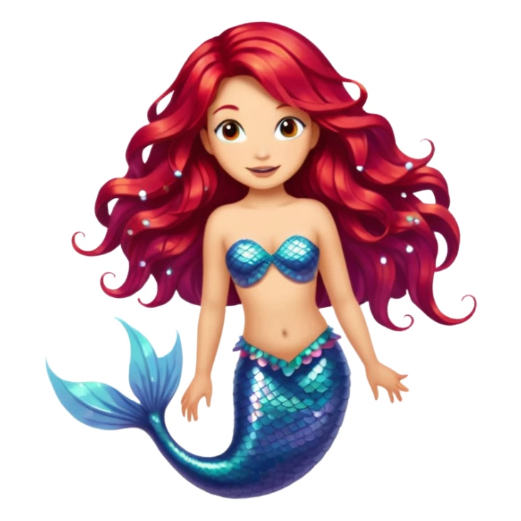 Glitter mermaid sticker