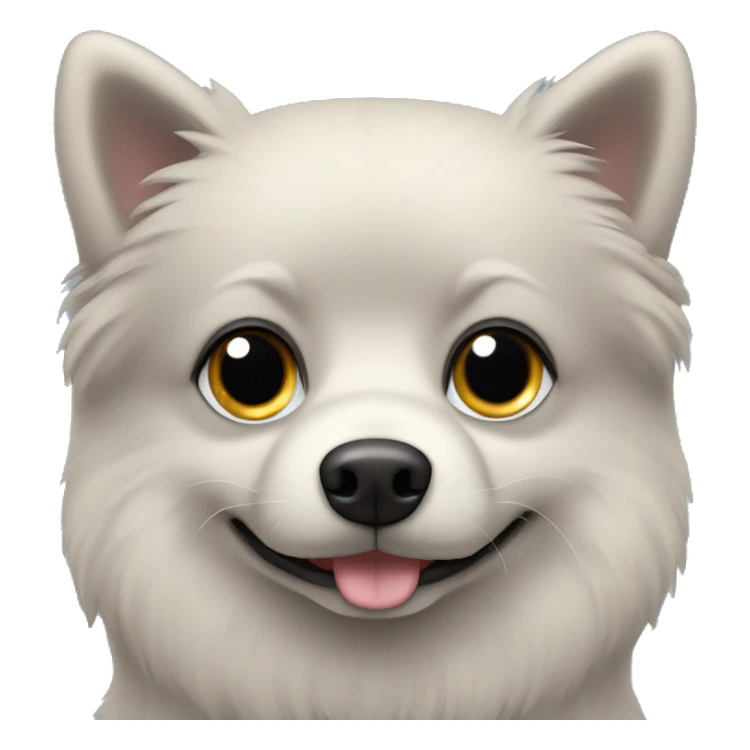 Black spitz Dog breed with cute eyes  sticker