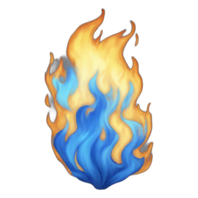 Blue fire sticker