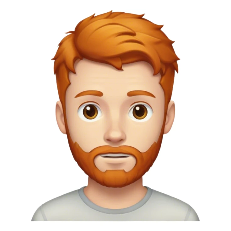 ginger guy teenager with little beard sticker