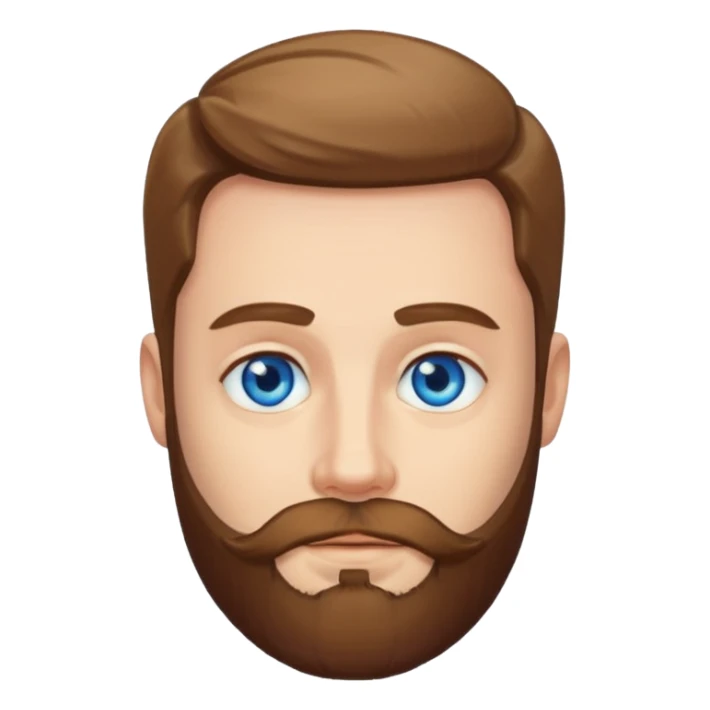 Man met een baard en felle blauwe ogen sticker