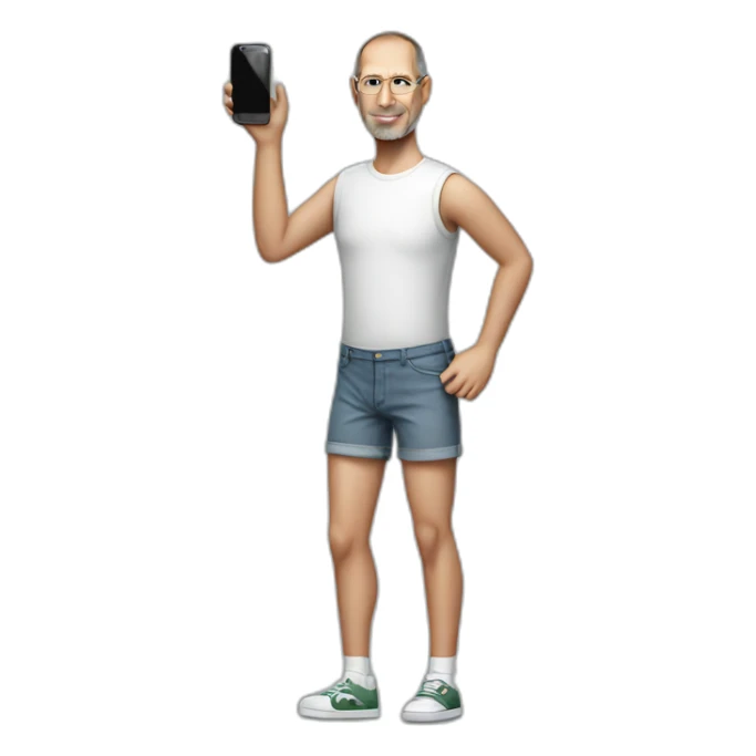 Steve Jobs in shorts sticker