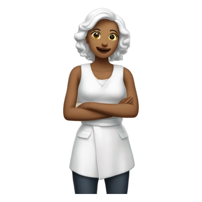 Femme blanche voisine dans maison  sticker