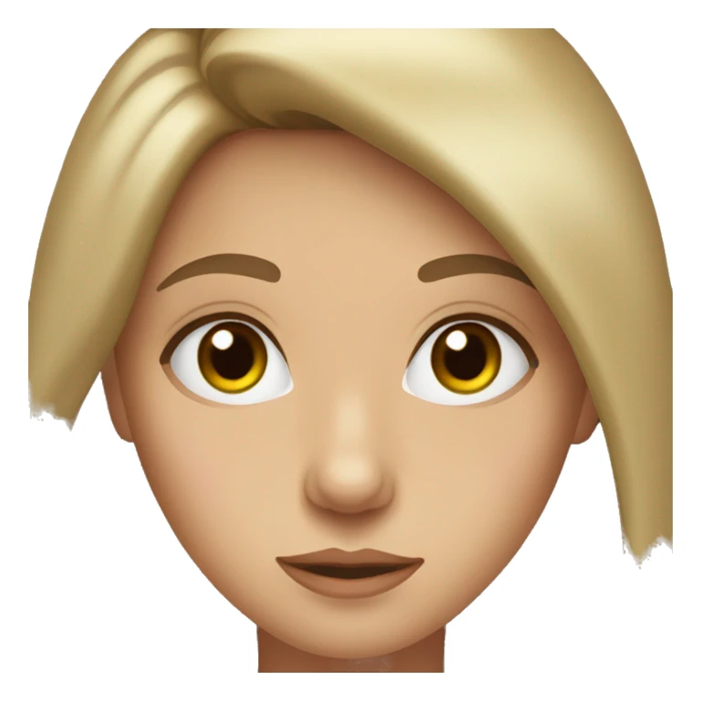 Slavic girl with brunette hair and hazel eyes sticker